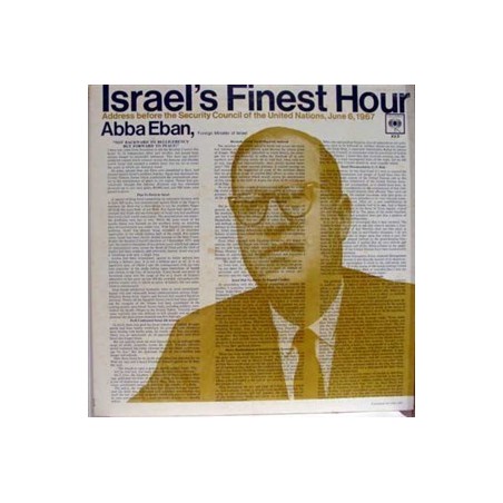Eban Abba  ‎– Israel's Finest Hour |1967     Columbia ‎– XX3
