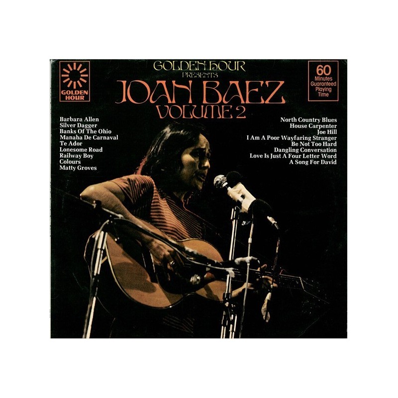 Baez Joan ‎– Golden Hour presents Joan Baez Volume 2|1977    Golden Hour ‎– GH 863