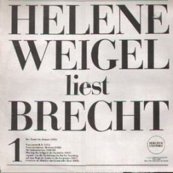 Weigel Helene/ Bertolt Brecht ‎– Helene Weigel Liest Brecht |1971     LITERA ‎– 8 60 047