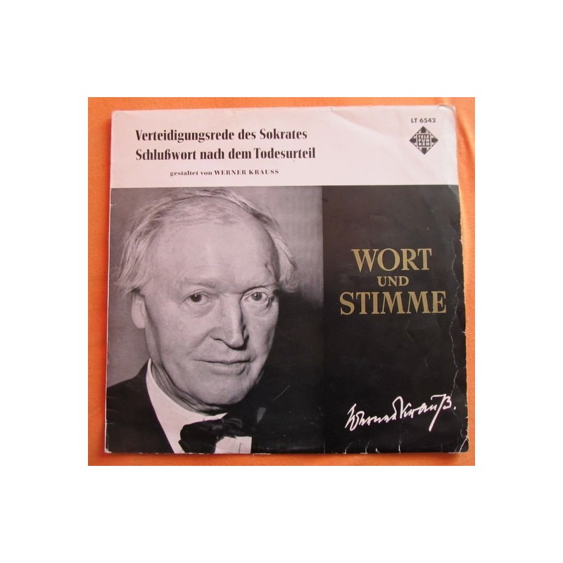 Krauss Werner-Schlußwort nach dem Todesurteil |1960 Wort und Stimme Telefunken LT 6542 Krauss Werner-Schlußwort nach dem Todesurteil |1960 Wort und Stimme Telefunken LT 6542