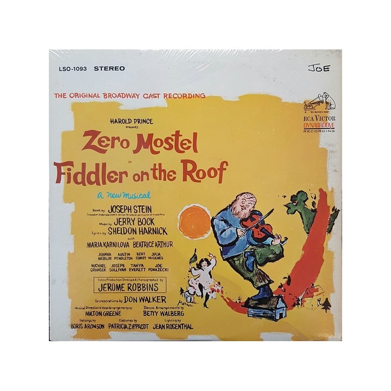 Various –Fiddler On The Roof (The Original Broadway Cast Recording) |1964 RCA Victor – LSO-1093 Various –Fiddler On The Roof (The Original Broadway Cast Recording) |1964 RCA Victor – LSO-1093