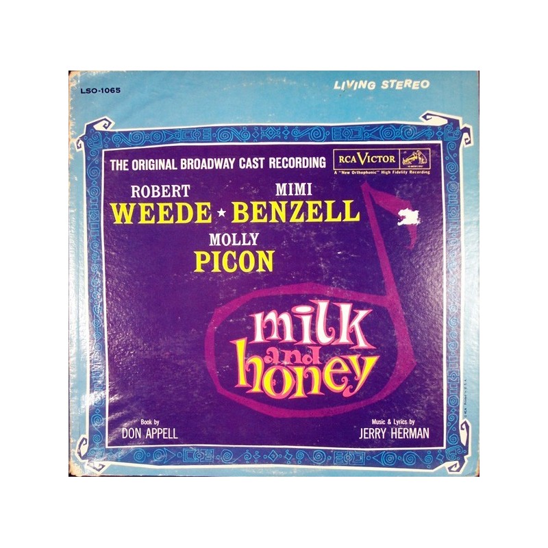 Various-Milk and Honey-Original Broadway Cast Recording |1961     RCA Victor ‎– LSO 1065