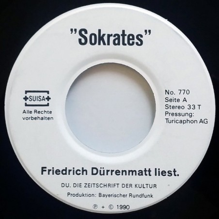 Dürrenmatt ‎ Friedrich – Sokrates |1990    Not On Label ‎– 770 -Single