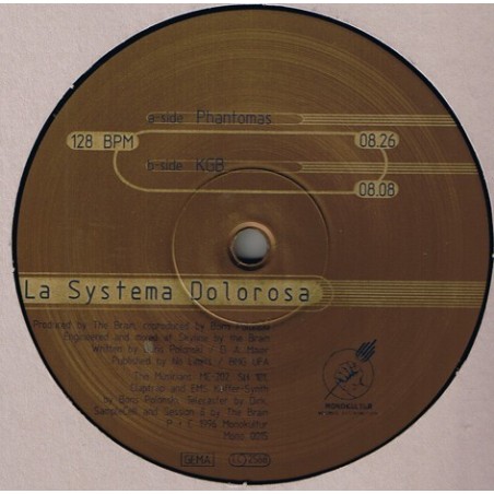 La Systema Dolorosa ‎– La Systema Dolorosa|1996    Monokultur ‎– MONO 0015-Maxi-Single