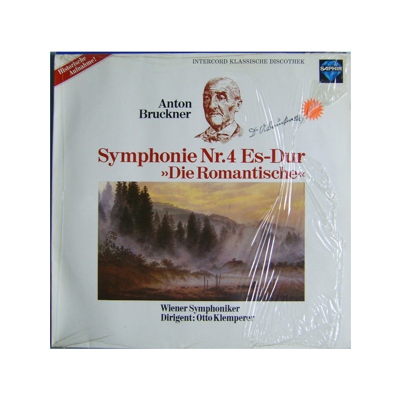 Bruckner Anton ‎– Symphonie Nr.4 Es Dur ( Die Rumantische)-Otto Klemperer|1980   Saphir ‎– INT 120.925