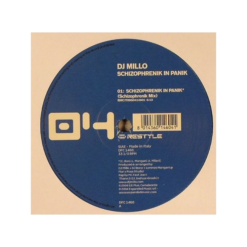 DJ Millo ‎– Schizophrenik In Panik |2004     	DFC Restyle-DFC 1460-Maxi-Single