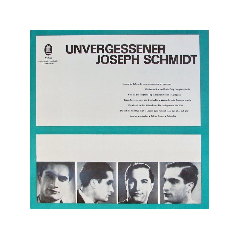 Schmidt ‎Joseph – Unvergessener Joseph Schmidt |EMI Columbia ‎– 55 301-Club Edition