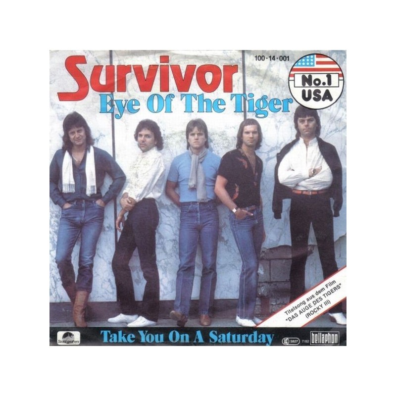 Survivor ‎– Eye Of The Tiger |1982      Scotti Bros. Records ‎– 100∙14∙001 -Single