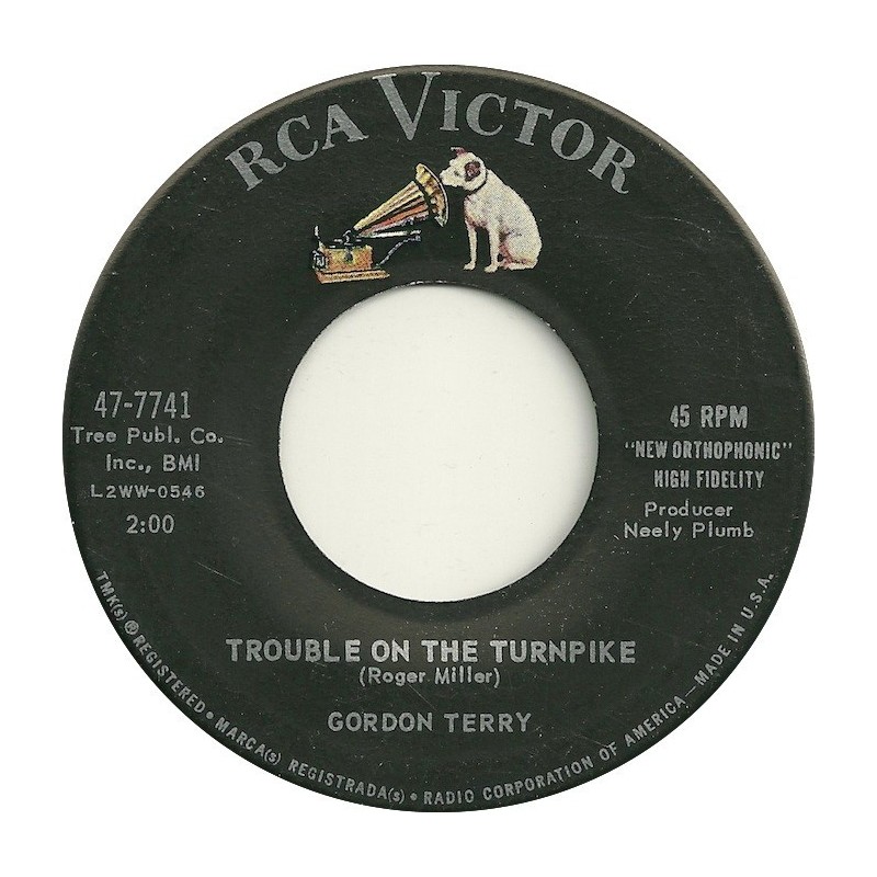 Terry ‎ Gordon – Trouble On The Turnpike / Almost Alone|1960     RCA Victor ‎– 47-7741 -Single