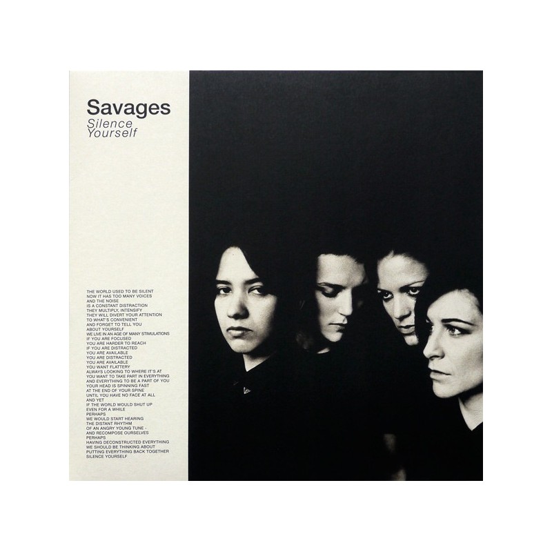 Savages ‎– Silence Yourself|2013    Matador ‎– OLE-1036-1-Limited Edition, Clear Vinyl