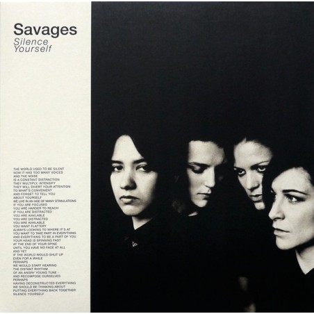 Savages ‎– Silence Yourself|2013    Matador ‎– OLE-1036-1-Limited Edition, Clear Vinyl