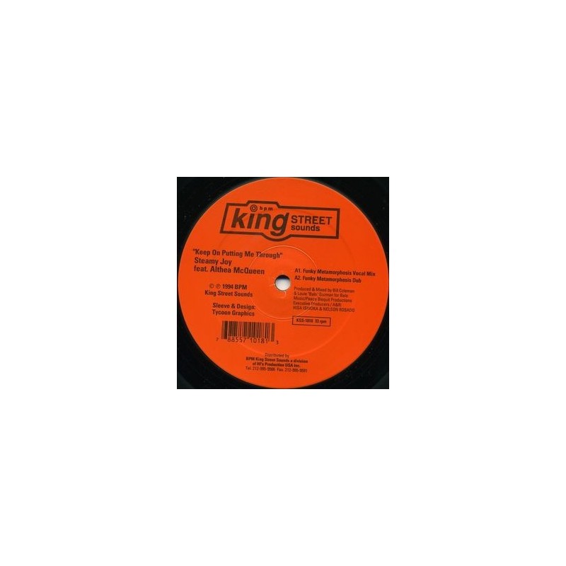 Steamy Joy Feat. Althea McQueen ‎– Keep On Putting Me Through|1994 King Street Sounds ‎– KSS-1018
