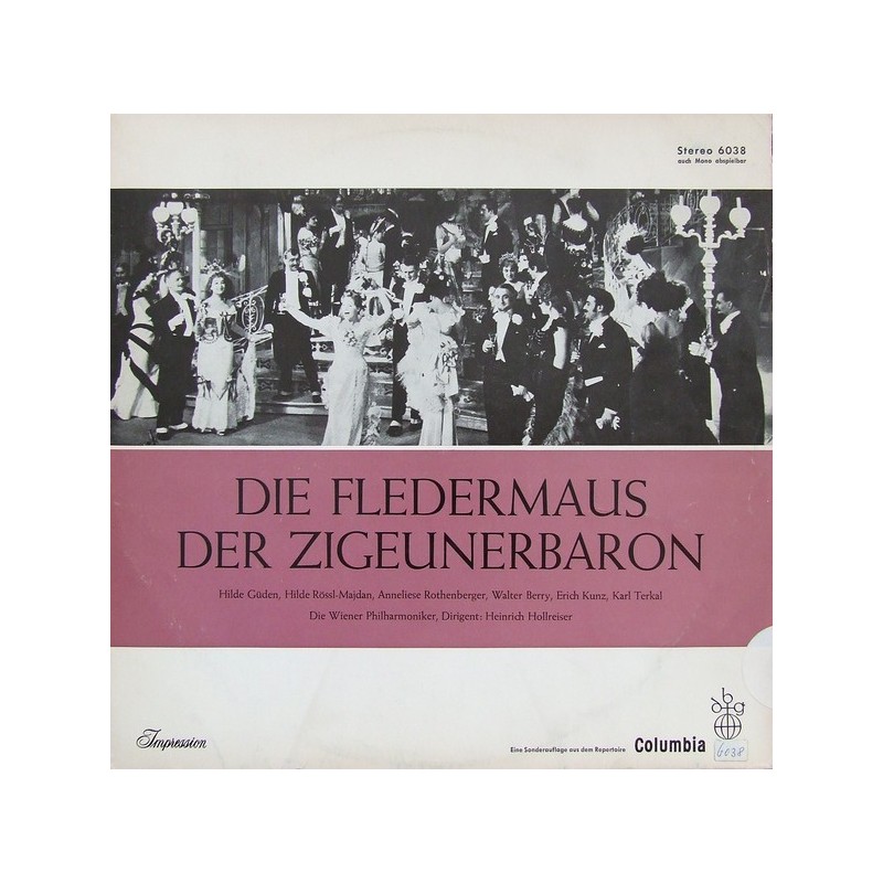 Strauss Johann-Wr. Philharmoniker, Heinrich Hollreiser ‎– Die Fledermaus / Der Zigeunerbaron | Columbia ‎– 6038