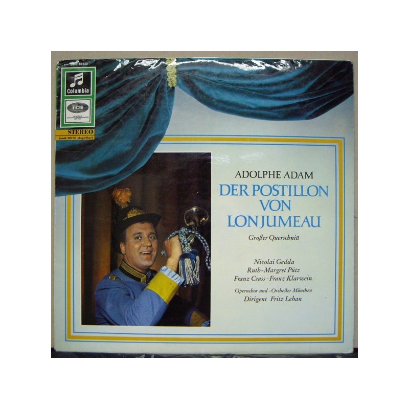 Adam Adolphe -Der Postillon Von Lonjumeau -Nicolai Gedda, Ruth-Margret Pütz.. Grosser Querschnitt | Columbia ‎– SMC 80 930