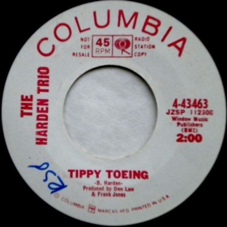Harden Trio ‎The – Tippy Toeing|1966    Columbia ‎– 4-43463-Promo-Single
