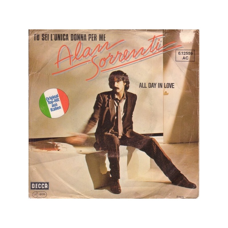 Sorrenti Alan – Tu Sei L'unica Donna Per Me|1979 Decca – 6.12 559-Single Sorrenti Alan – Tu Sei L'unica Donna Per Me|1979 Decca – 6.12 559-Single