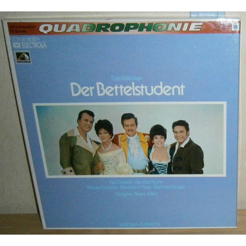 Millöcker Carl-Der Bettelstudent|Streich/Holm/Gedda|EMI HMV C 191-30162/63..-Quadrophonie-2LP-Box