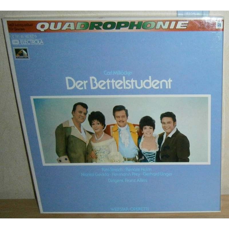 Millöcker Carl-Der Bettelstudent|Streich/Holm/Gedda|EMI HMV C 191-30162/63..-Quadrophonie-2LP-Box Millöcker Carl-Der Bettelstudent|Streich/Holm/Gedda|EMI HMV C 191-30162/63..-Quadrophonie-2LP-Box
