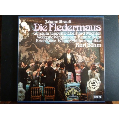 Strauss Johann  Jr. - Die Fledermaus- Gundula Janowitz .. Wr. Philharmoniker, Böhm ‎|1974     Decca ‎– 6.35255 EX