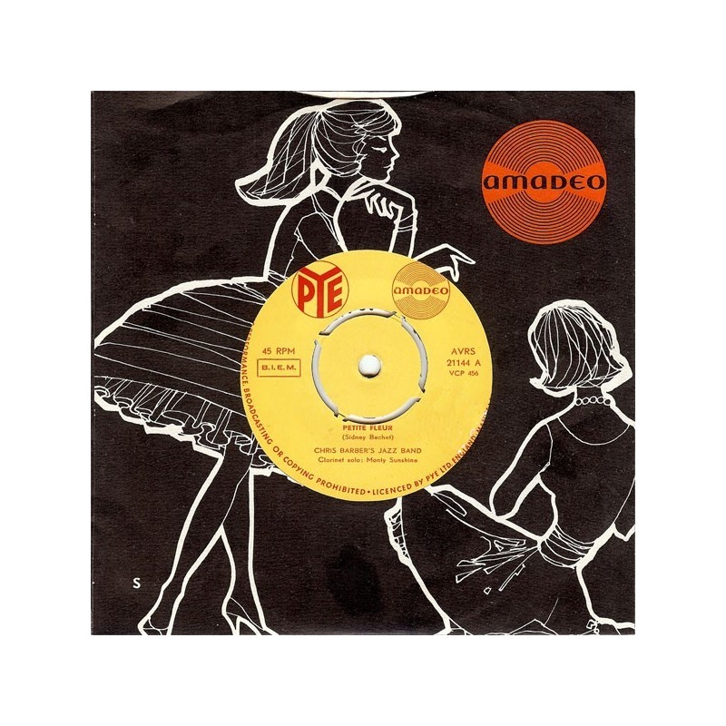 Barber's Chris Jazz Band ‎– Petite Fleur / Wild Cat Blues|Amadeo ‎– AVRS 21144-Single