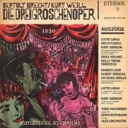 Brecht Bertolt / Kurt Weill ‎– Die Dreigroschenoper|1972     ETERNA ‎– 8 20 440
