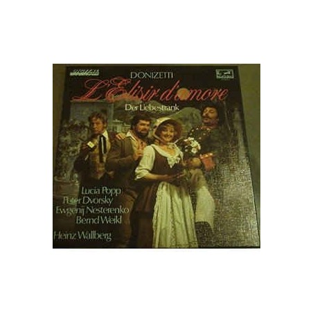 Donizetti ‎ Gaetano  – L'Elisir D'amore  - Lucia Popp / Peter Dvorský / Bernd Weikl... |1982   Eurodisc ‎– 29 397 7