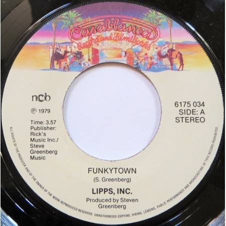 Lipps, Inc. ‎– Funkytown / All Night Dancing|1979    Casablanca ‎– 6175 034-Single