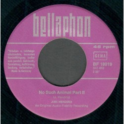 Hendrix Jimi ‎– No Such Animal Part 1 - Part 2|Bellaphon ‎– BF 18019-Single