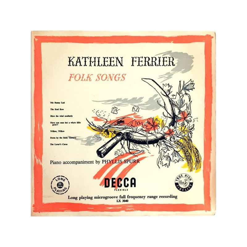 Ferrier Kathleen – Folk Songs|1957 Decca – LX 3040-10"-Vinyl Ferrier Kathleen – Folk Songs|1957 Decca – LX 3040-10"-Vinyl