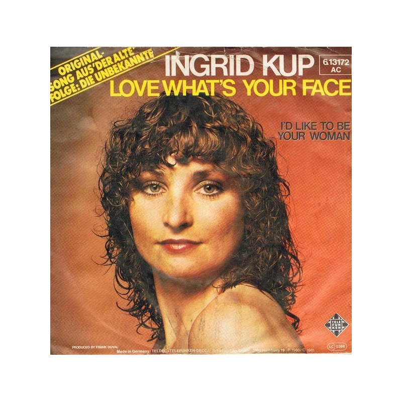 Kup ‎Ingrid – Love What's Your Face|1981    Telefunken ‎– 6.13 172-Single