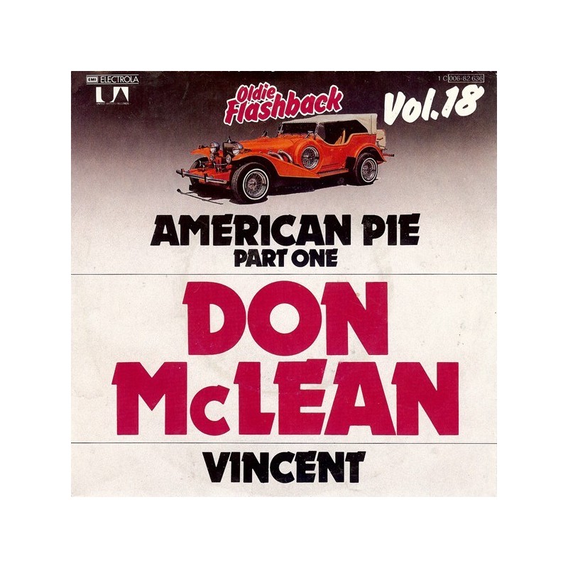 McLean ‎Don – American Pie (Part One) / Vincent|1979      EMI Electrola ‎– 1 C 006-82 636-Single
