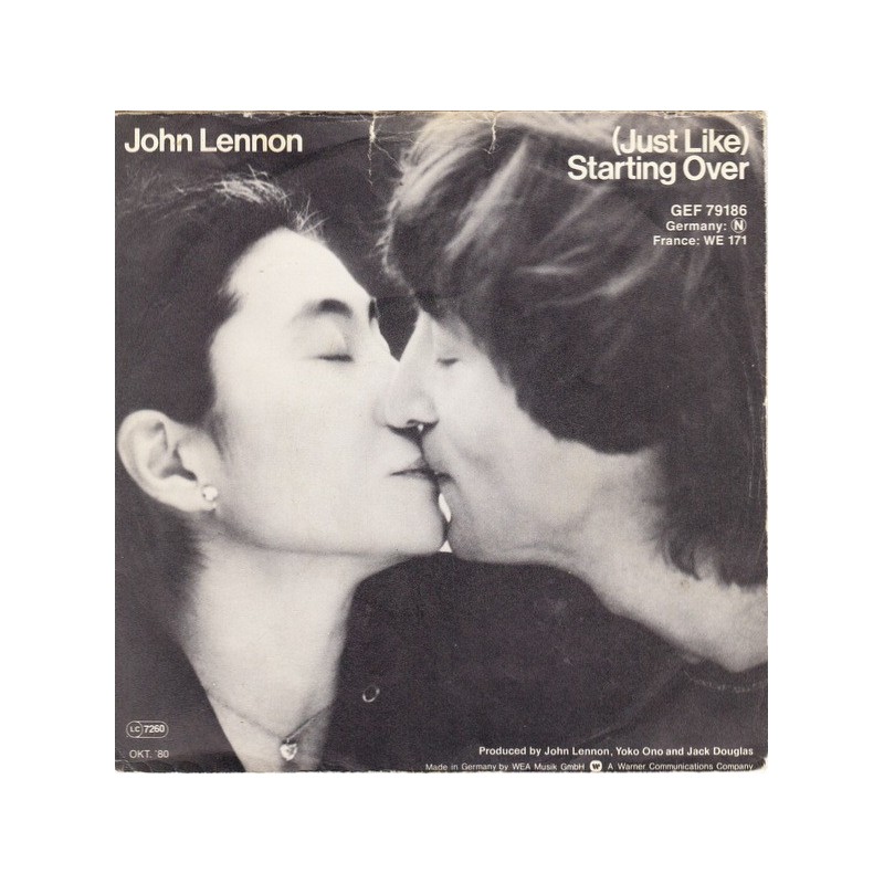 Lennon John ‎– (Just Like) Starting Over|1980    Geffen Records ‎– GEF 79 186-Single