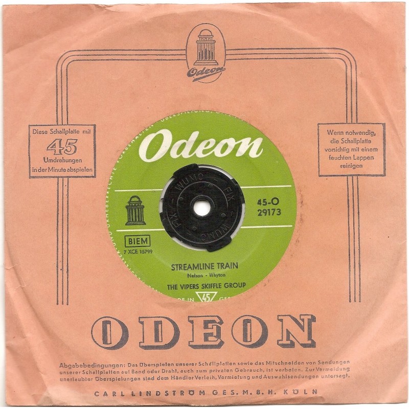 Vipers Skiffle Group The ‎– Streamline Train|Odeon O 29173-Single