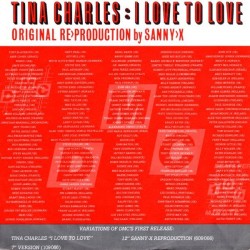 Charles Tina ‎– I Love To Love|1987       Arista ‎– 109 066-Single