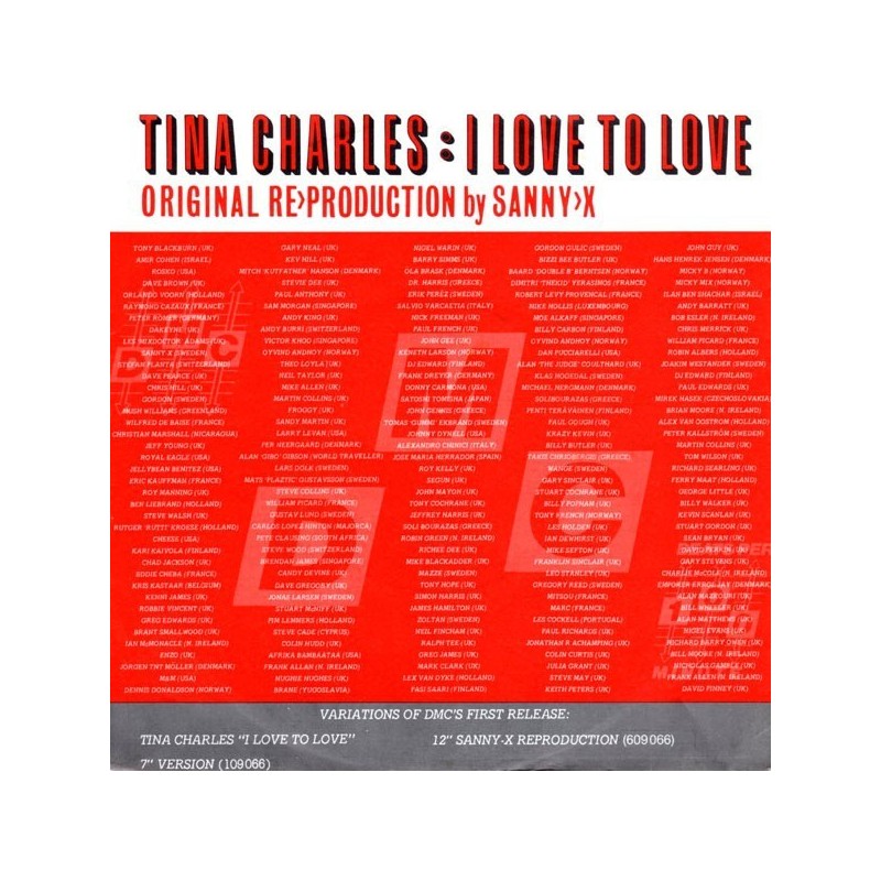 Charles Tina ‎– I Love To Love|1987       Arista ‎– 109 066-Single