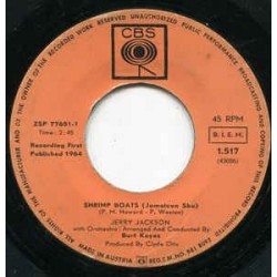 Jackson Jerry ‎– Shrimp Boats / Always|1964      CBS ‎– 1.517-Single