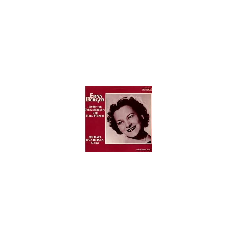 BergerR Erna -Lieder von Franz Schubert und Hans Pfitzner|Bellaphon 630 01 002