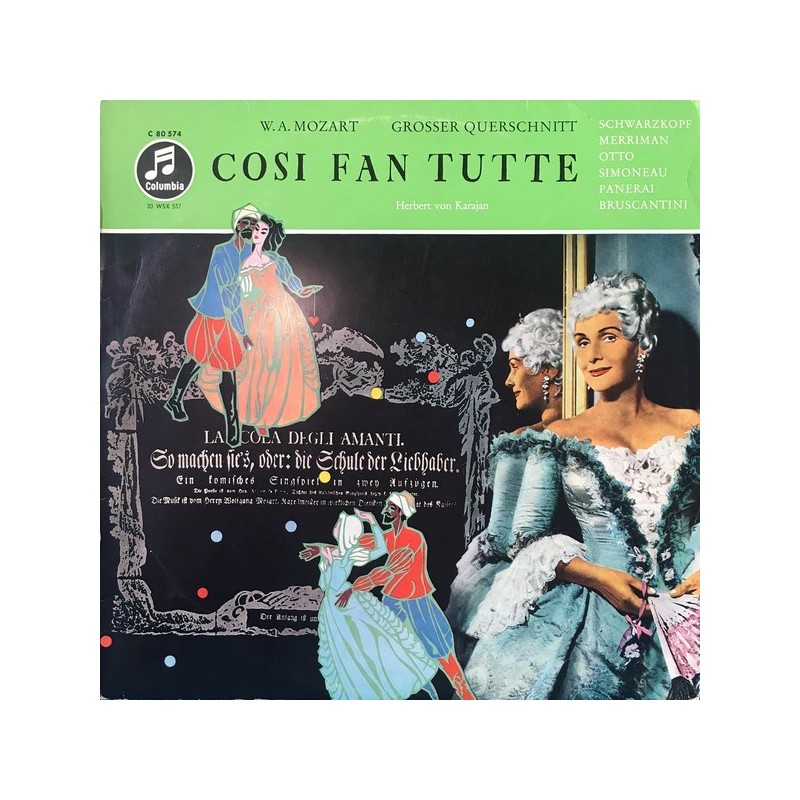 Mozart ‎Wolfgang Amadeus – Cosi Fan Tutte  Herbert von Karajan, Elisabeth Schwarzkopf....|
