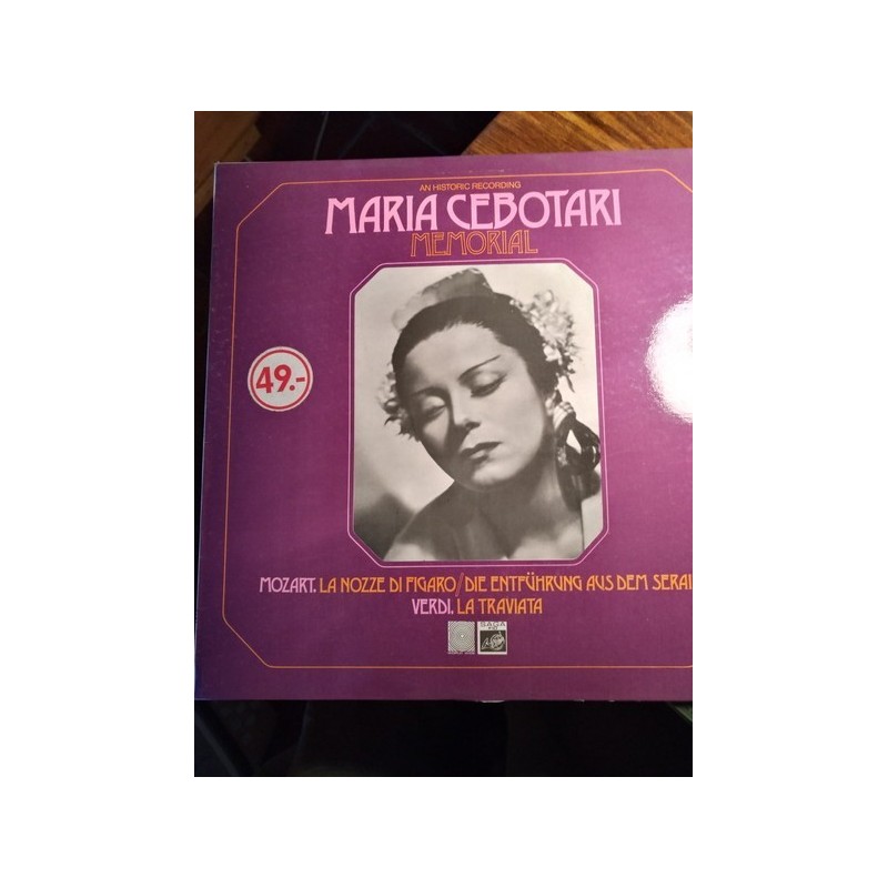 Cebotari Maria- Cebotari Memorial Maria-Helge Roswaenge ‎|1968  FID 2143