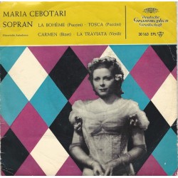 Cebotari Maria - Puccini, Bizet, Verdi‎– La Bohème • Tosca • Carmen • La Traviata|1957     DG ‎– 30 163-7´´Vinyl