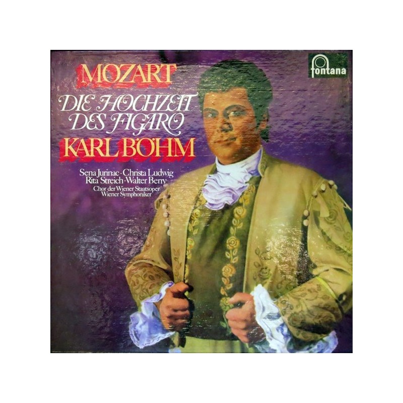 Mozart ‎– Die Hochzeit Des Figaro- Karl Böhm-Christa Ludwig- Walter Berry-Wiener Symphoniker |Fontana ‎– 6706 006-3LP-Box