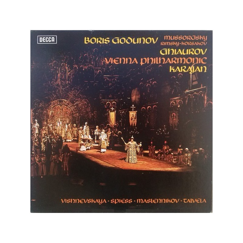 Mussorgsky- Rimsky-Korsakov ‎– Boris Godunov– Ghiaurov - Karajan ‎– Boris Godunov|1971    Decca ‎– SET 514-7-4LP-Box