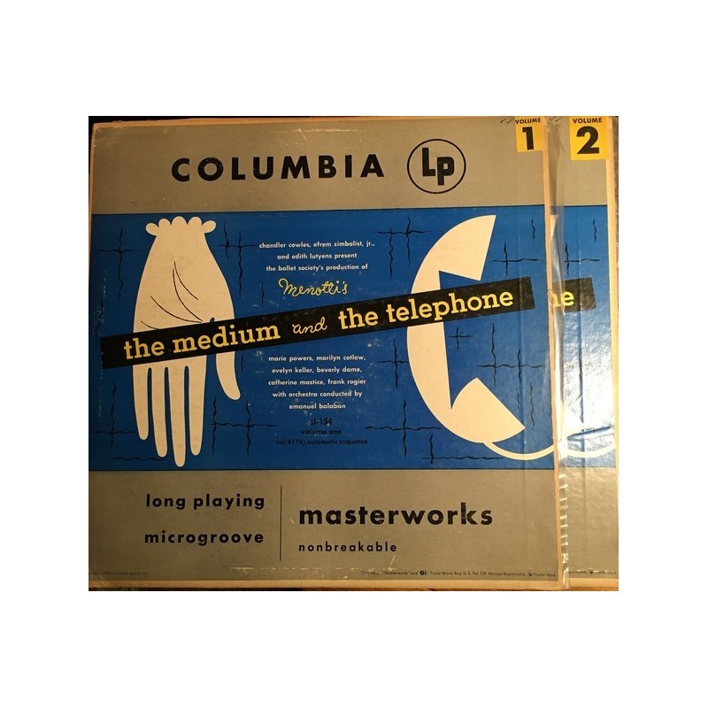 Menotti ‎– The Medium and The Telephone|1949    Columbia ‎– SL-154