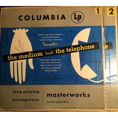 Menotti ‎– The Medium and The Telephone|1949    Columbia ‎– SL-154