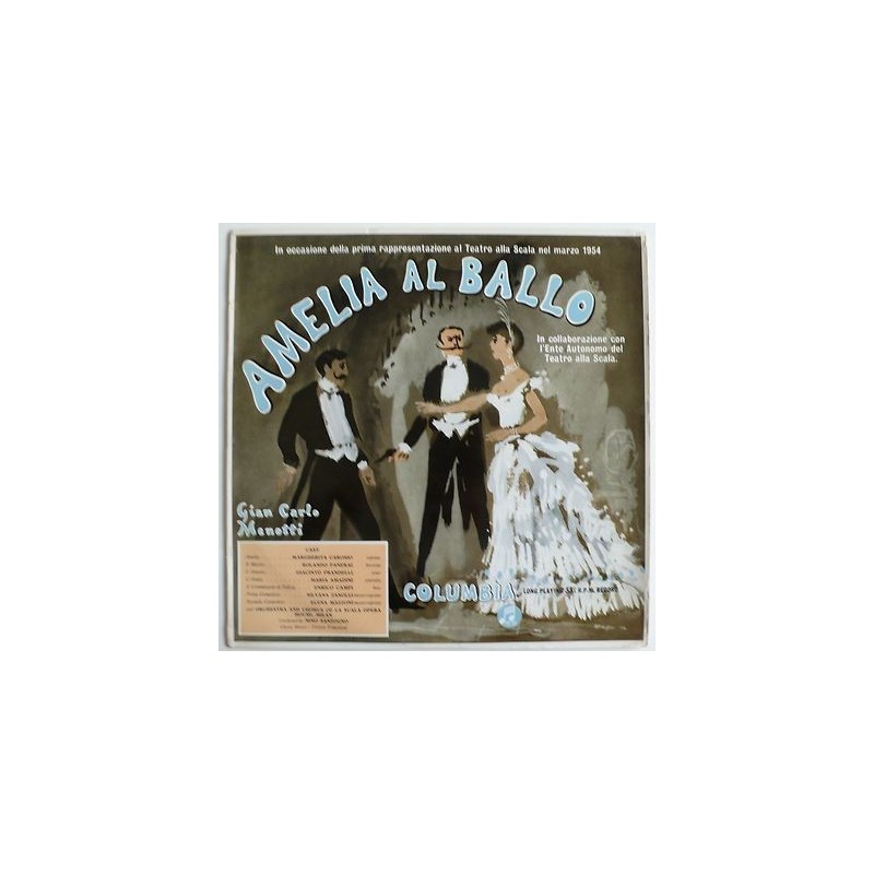 Menotti- Amelia al Ballo-Panerai- Prandelli-Santogno | Columbia 33CX 1166- blue gold Label