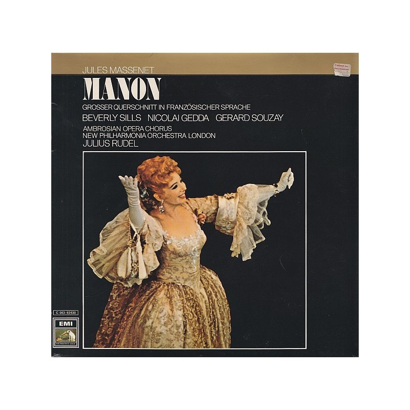 Massenet Jules ‎– Manon (Grosser Querschnitt in französischer Sprache)| Electrola ‎– 1 C 063-92 630