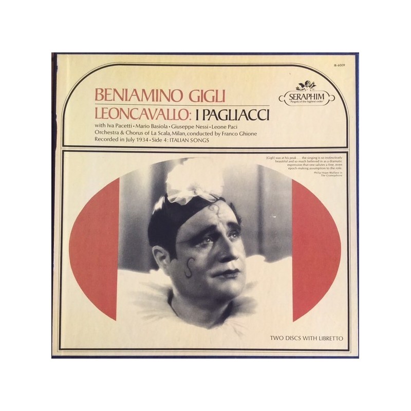 Leoncavallo‎– I Pagliacci-Beniamino Gigli  |1954    Seraphim ‎– IB-6009