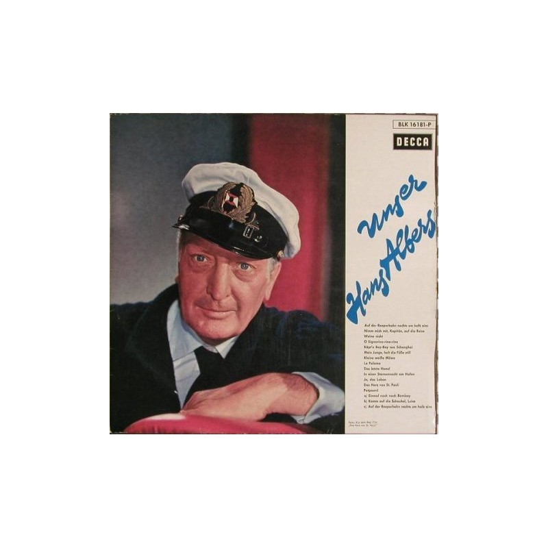 Albers Hans – Unser Hans Albers|1964 Decca – BLK 16181-P Albers Hans – Unser Hans Albers|1964 Decca – BLK 16181-P