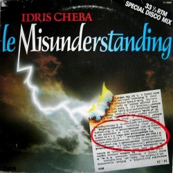 Cheba ‎Idris – Le Misunderstanding|1982    	RCA Victor PC 8887-Maxi-Single