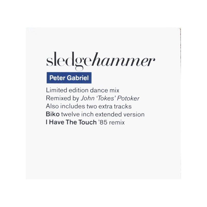 Gabriel Peter – Sledgehammer |1986 Virgin – 608 038-Maxi-Single Gabriel Peter – Sledgehammer |1986 Virgin – 608 038-Maxi-Single